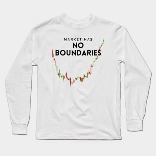 Market Has No Boundaries (Black) Long Sleeve T-Shirt